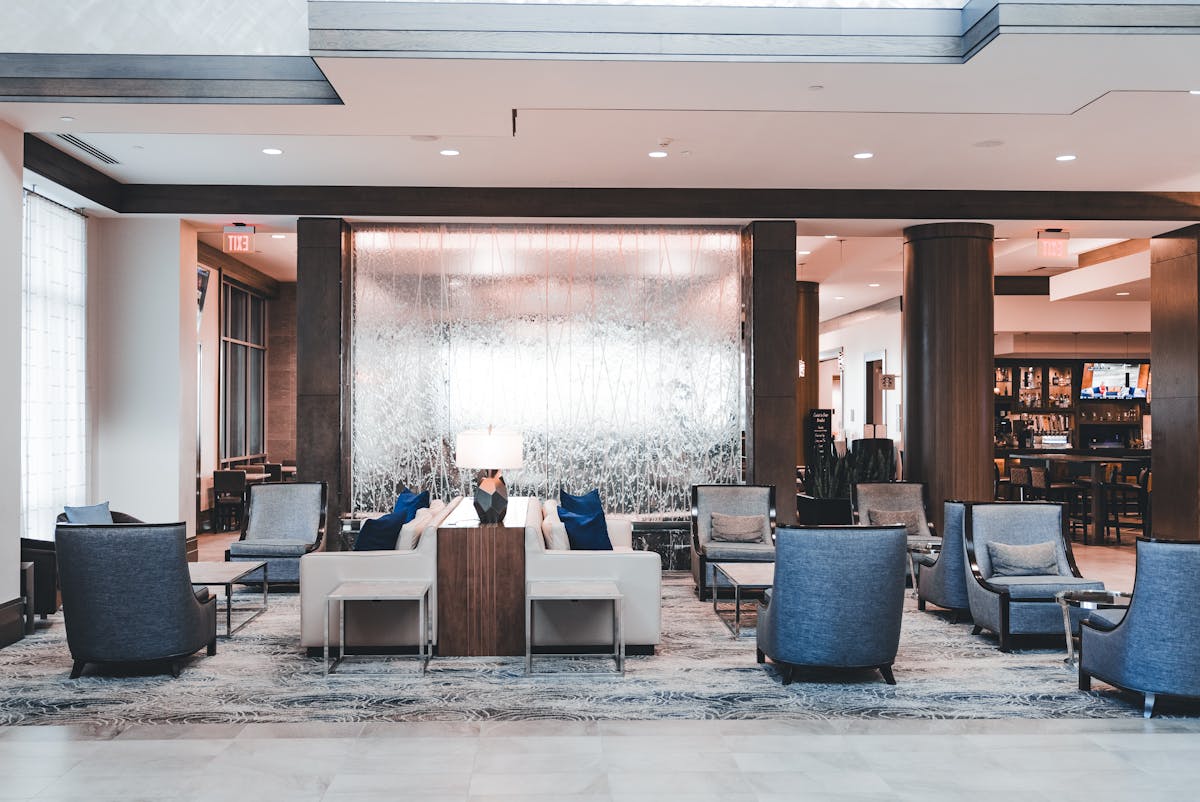Hotel lobby and guest-facing areas for hospitality pest prevention