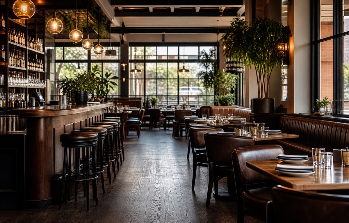 Restaurant dining and bar environment